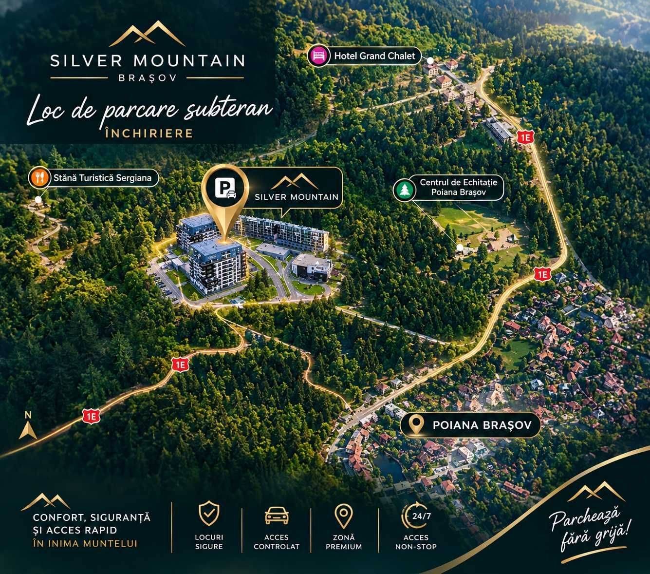 Loc de parcare interior de închiriat în Strada Doinașului 10, Poiana Brasov – fotografia 3