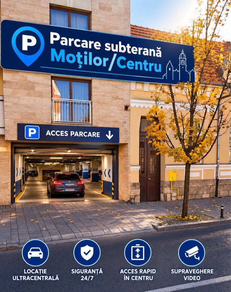 Loc de parcare interior de închiriat în Centru, Cluj-Napoca